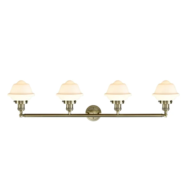 Innovations Lighting Small Oxford 4 Light Bath Vanity Light 215 AB S G534 (Antique Brass)
