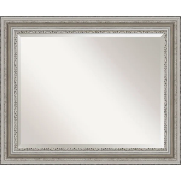 The Gray Barn Parlor Silver Bathroom Vanity Wall Mirror - Large (34 x 28-inch)