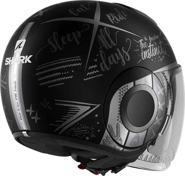 Shark Nano Helmet Tribute RM Mat Black Anthracite Silver Size L