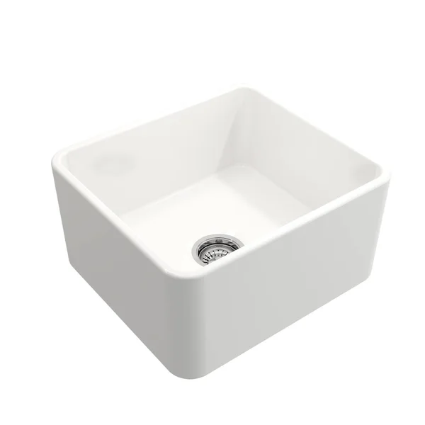 BOCCHI Classico 20x22 Farmhouse Apron Front Fireclay Single Bowl Kitchen Sink - Matte Black