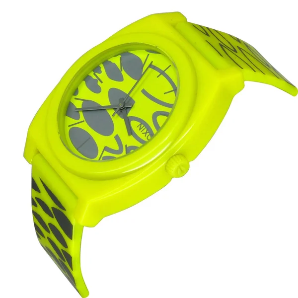 Nixon Quartz Plastic and Polyurethane Watch, Color:Citron Wildside (Model: A119-590)