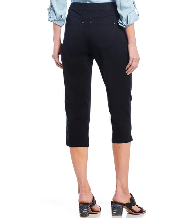 Intro Rose Pull-On Capri Pant, Womens, 14, Ebony Black
