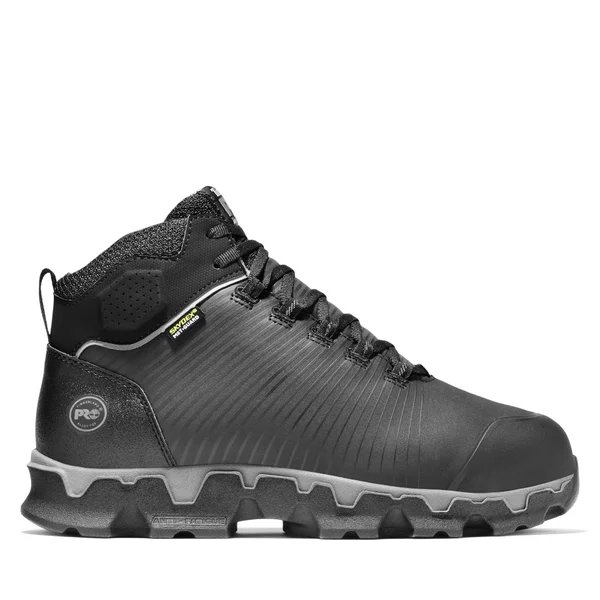 Timberland Pro Boots: Men's A1XKC Black Powertrain Sport Alloy Toe Met Guard Work Boot