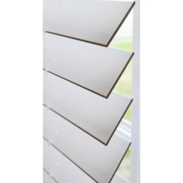 Linen Avenue Custom Cordless Partial Inside Mount Faux Wood Blinds, 40.5 W x 72 H, White