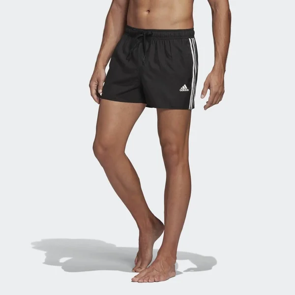 Adidas Men's 3-Stripes CLX Swim Shorts-Black Xs