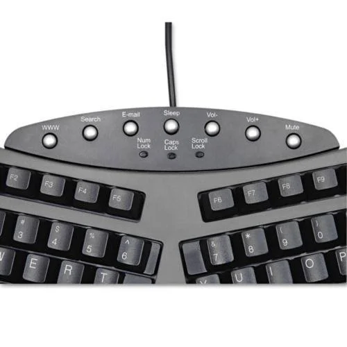 Fellowes Microban Split Design Keyboard - Black
