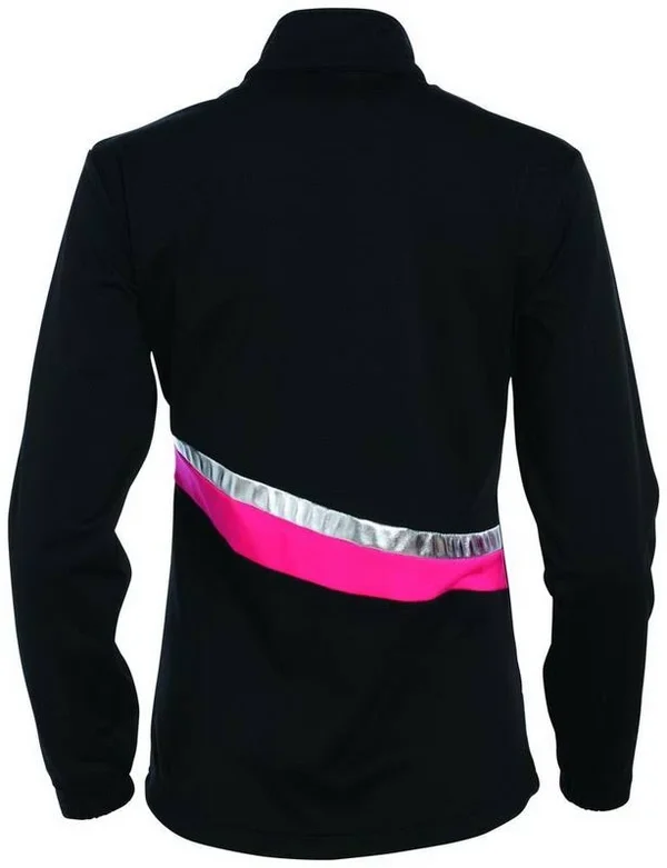 Augusta Sportswear 7735 Ladies Aurora Jacket - Black/Power Pink/Metallic Silver, S