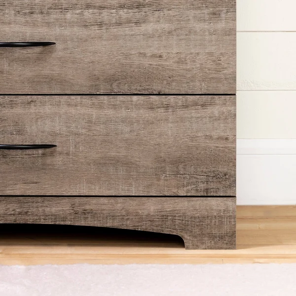 South Shore Step One 6-Drawer Double Dresser Weathered Oak