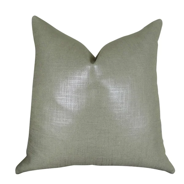 Plutus Glazed Linen Steel Handmade Throw Pillow Double Sided 20x22 x 30x22