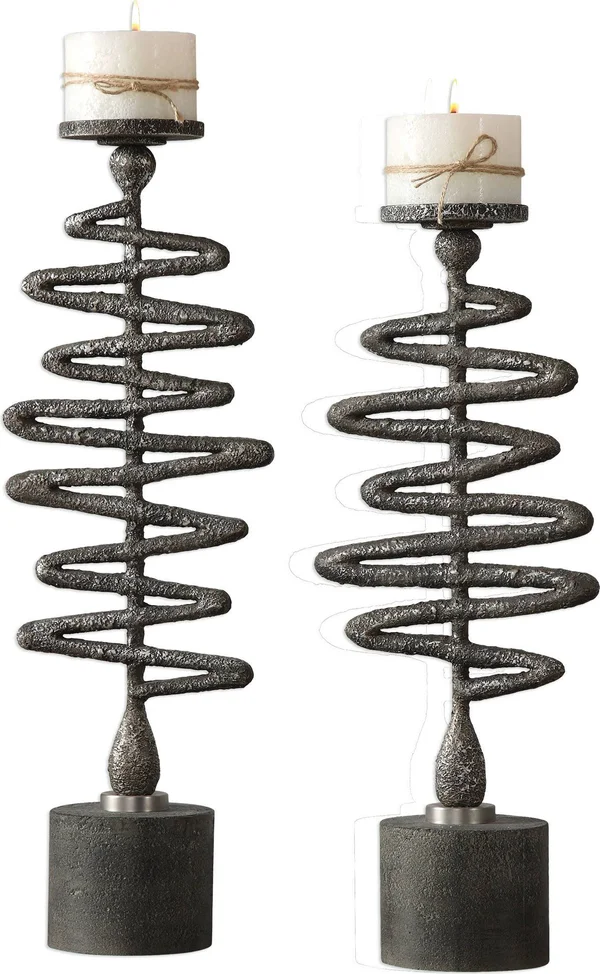 Uttermost Zigzag Candleholders - Set/2