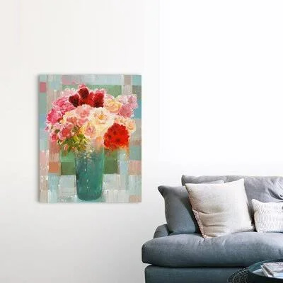 Springtime Assortment by Hooshang Khorasani - Painting Print on Canvas Winston Porter Format: Wrapped Canvas - Size: 45x22 H x 36
