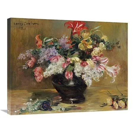 30 in. Amaryllis Lilac & Tulips Art Print - Lovis Corinth MI1284199