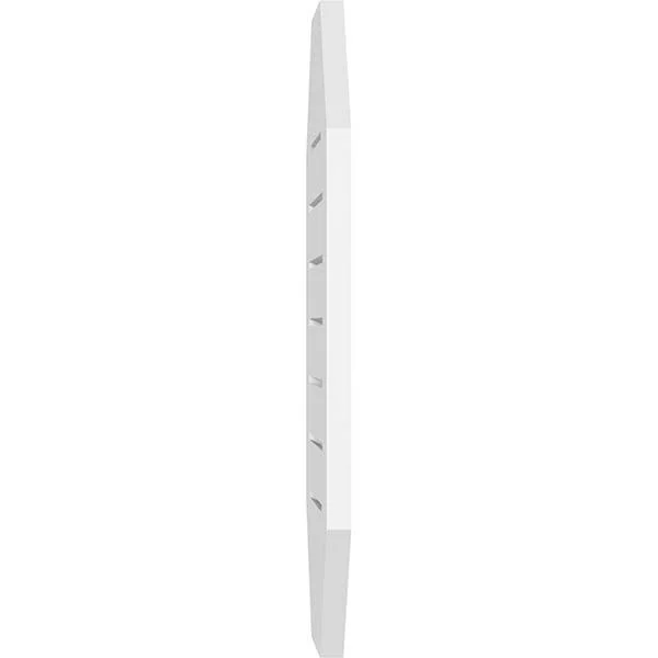 Ekena Millwork GVPOV20X4001SF 20x22W x 40x22H Vertical Elongated Octagon Surface Mount PVC Gable Vent: Functional, w/ 3-1/2x22W