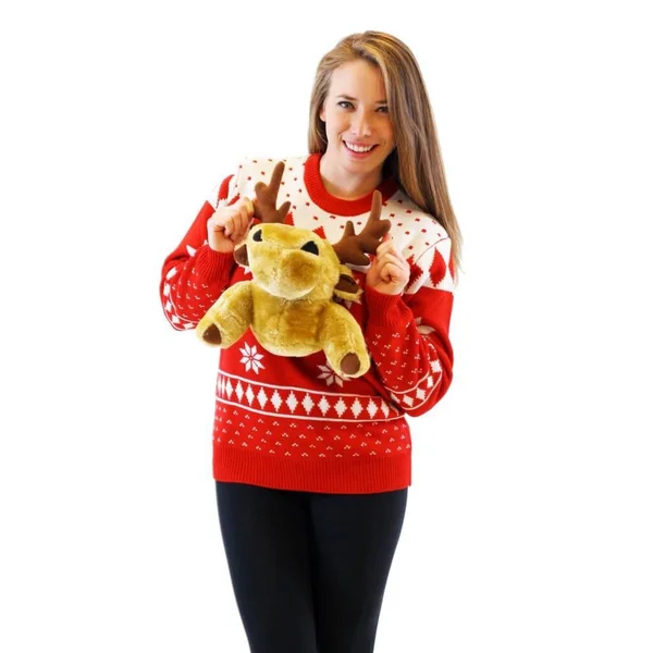 Red 3D Ugly Christmas Sweater, Adult Unisex, Size: Xs