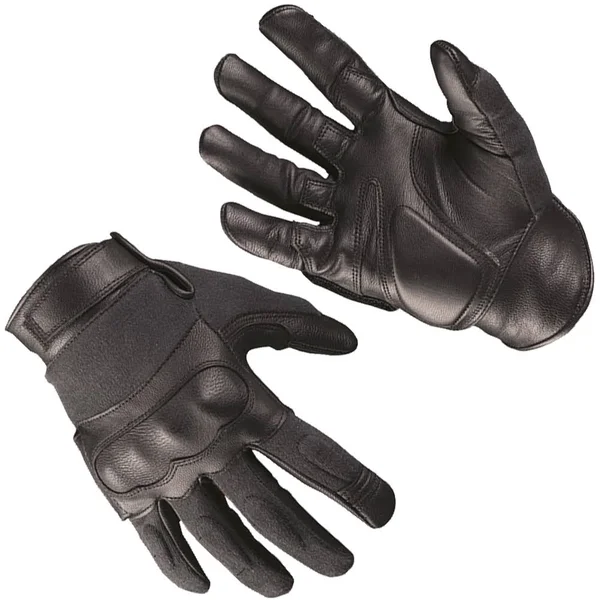 Mil-Tec Tactical Gloves Leather - Kevlar Black Size M