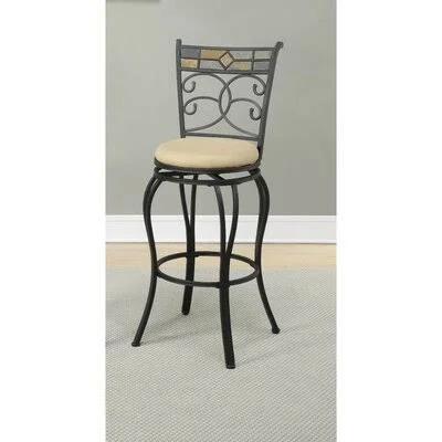 Giunta Beautifying Metal 24x22 Swivel Bar Stool Fleur De Lis Living