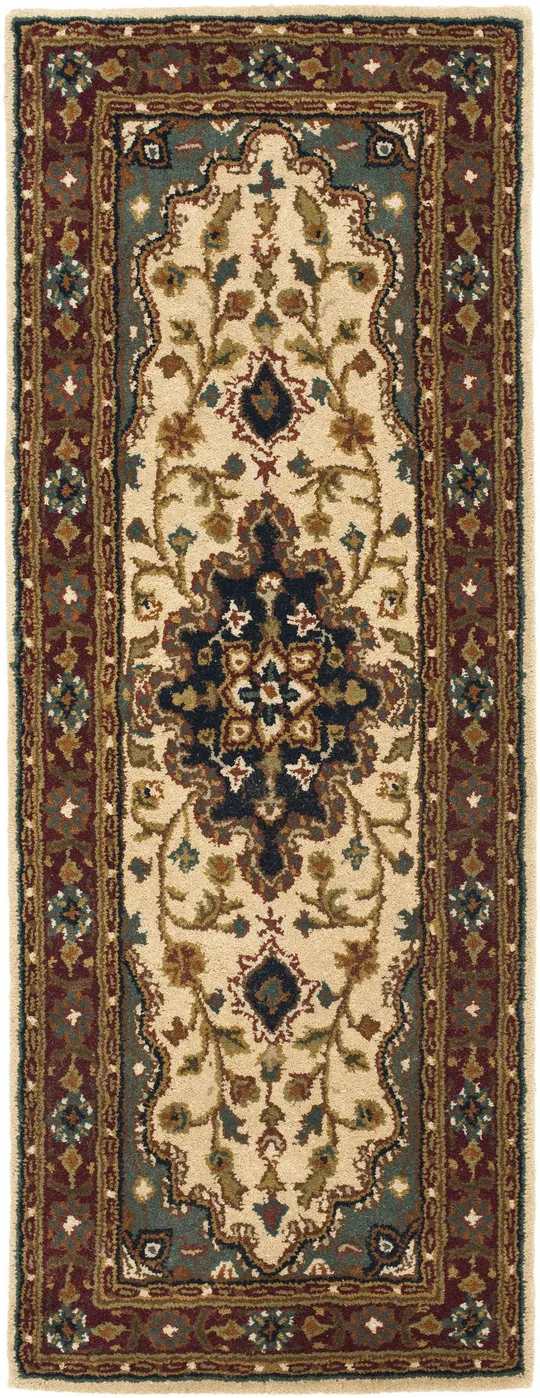 Safavieh Heritage HG760A 2&3x22 x 6&0x22 Runner Ivory - Red Area Rug