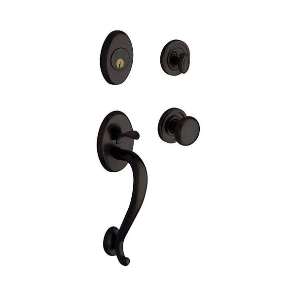 Baldwin Logan Full Dummy Sectional Handleset Classic Knob Oil Rubbed Bronze