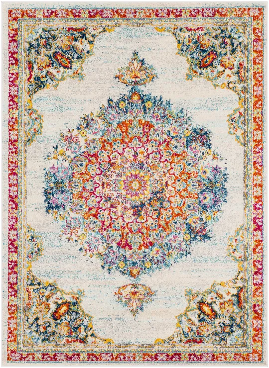 Traditional BHS-0051487-P Turkish Poly Teal Oriental Accent Rug