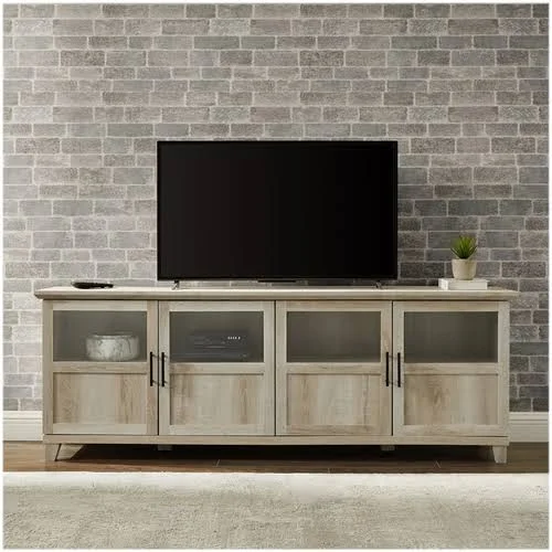 Walker Edison - TV Cabinet for Most TVs Up to 78x22 - White Oak