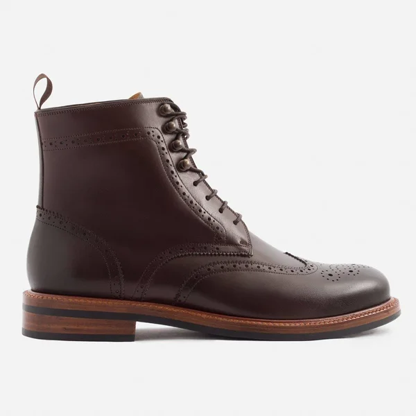 Beckett Simonon Nolan Brogue Boots - Brown, Size 8.5, Men's Boot
