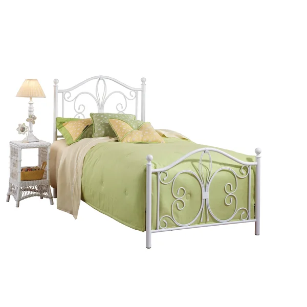 Hillsdale 1687BTW Ruby Bed Set - Twin - Rails Not Included Textured White