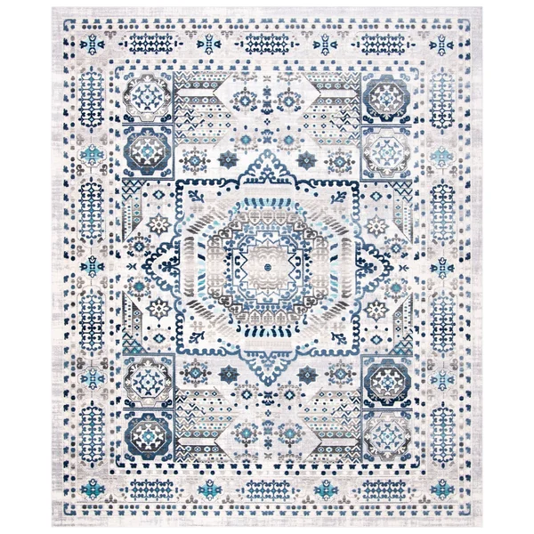 Safavieh Aria Vintage - Grey/Cream Rug - 6&7x22 x 6&7x22 Square, Gray
