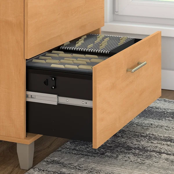 Bush Furniture Somerset - Lateral filing cabinet - 2 drawers - maple cross