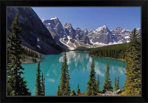 Moraine - Lake, Banff Nationalpark, Alberta, Canada, Black Framed Wall Art, 30x20, Great Big Canvas