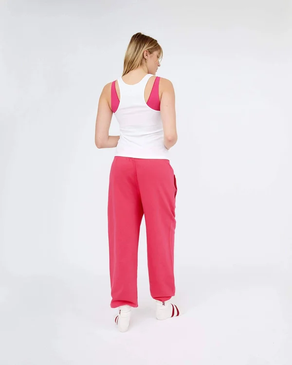 Loose Fit Track Pants Raspberry