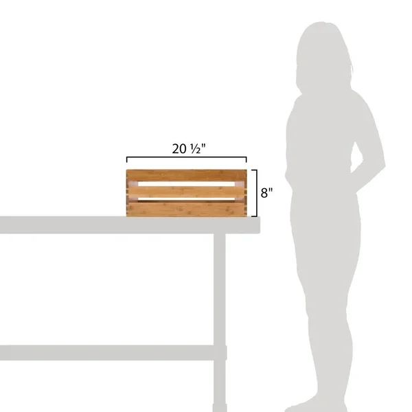 American Metalcraft WTBA20 20 1/2x22 x 12 1/2x22 x 8x22 Bamboo Wood Crate