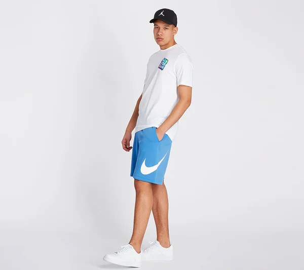 Nike Men's Club Fleece Shorts Blue Medium
