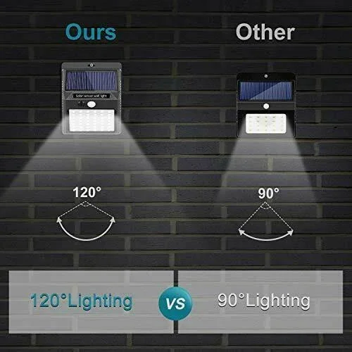 Solar Lights Outdoor [42 LED/3 Working Mode], SEZAC Solar Security Lights Solar