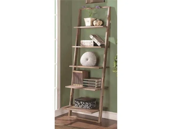 Riverside Furniture Lean Living Leaning Bookcase Smoky Driftwood