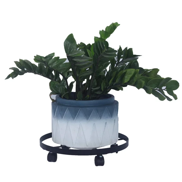 Phoebecat 14x22 Metal Plant Caddy Heavy Duty Iron Potted Plant Stand with Wheels - Black
