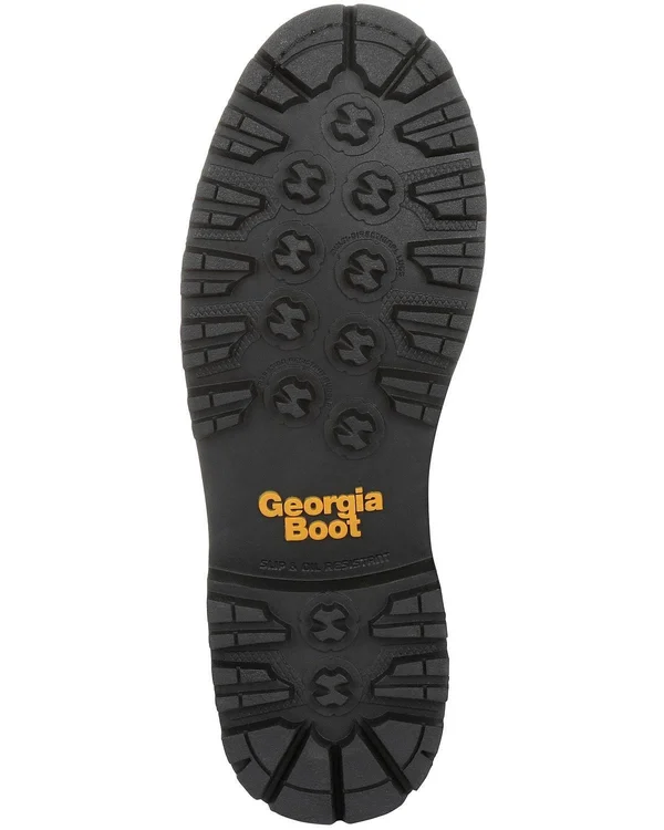 Georgia Boot Men's Amp LT Logger Low Heel Waterproof Work Boot, GB00271, Black