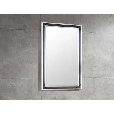 Anavilhanas Modern Bathroom Mirror Ebern Designs Finish: Stone Gray, Size: 31x22 H x 48x22 W