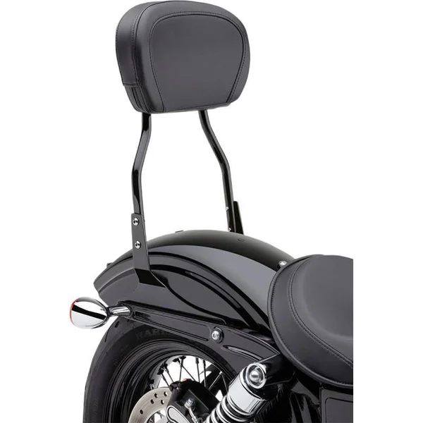 Cobra Short Round Sissy Bar - Black Powder-Coated 6021252B