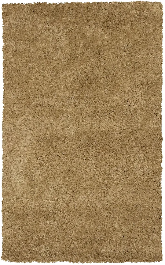 HomeRoots 8& x 11& Polyester Gold Area Rug