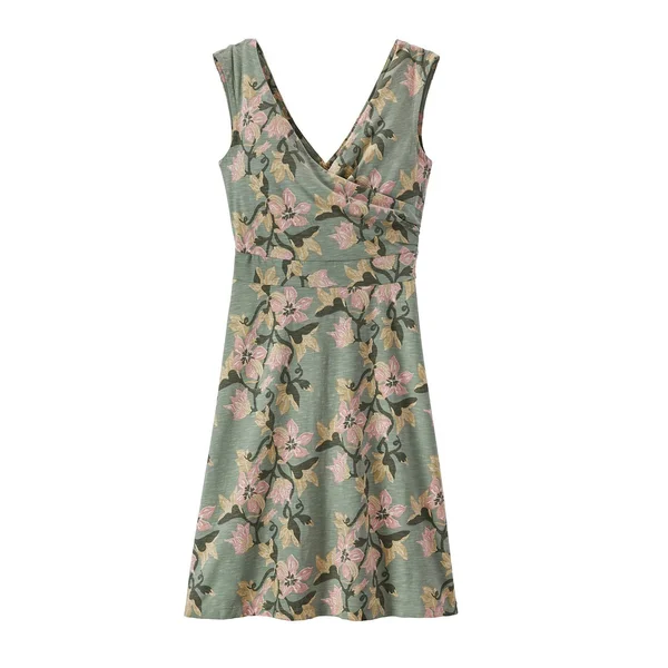 Patagonia Porch Song Dress - Women's M Squash Blossom: Ellwood Green