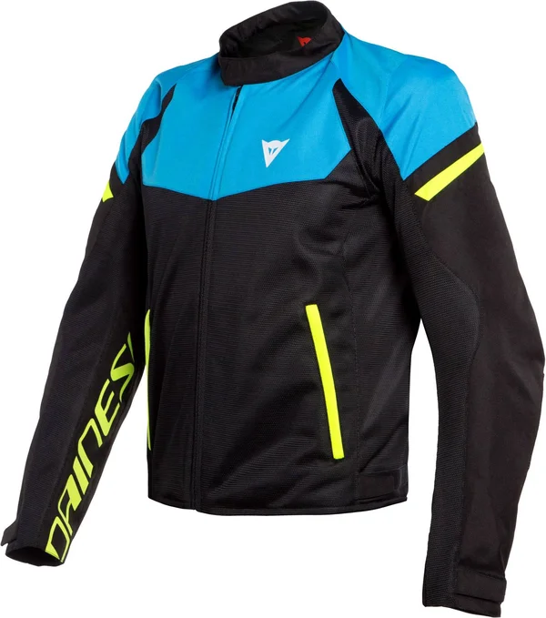Dainese Bora Air Tex Jacket 56 Black-Fire Blue-Fluo Yellow