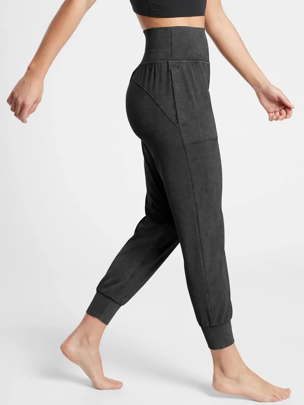 Athleta Women's Salutation Garment Dye Jogger Black Size XL