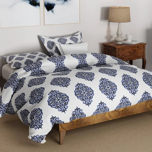 Kotter Home Solid Wood Mid-Century Platform Bed - Natural - Queen