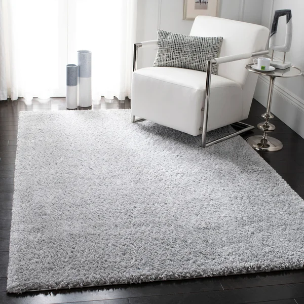 Safavieh August Shag Taupe 5 ft. x 5 ft. Round Solid Area Rug - Brown