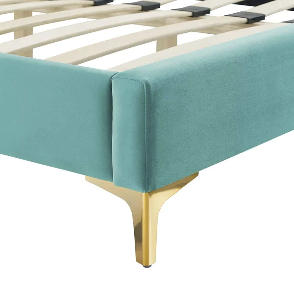 Lindsey Performance Velvet Twin Platform Bed MOD-6895-MIN