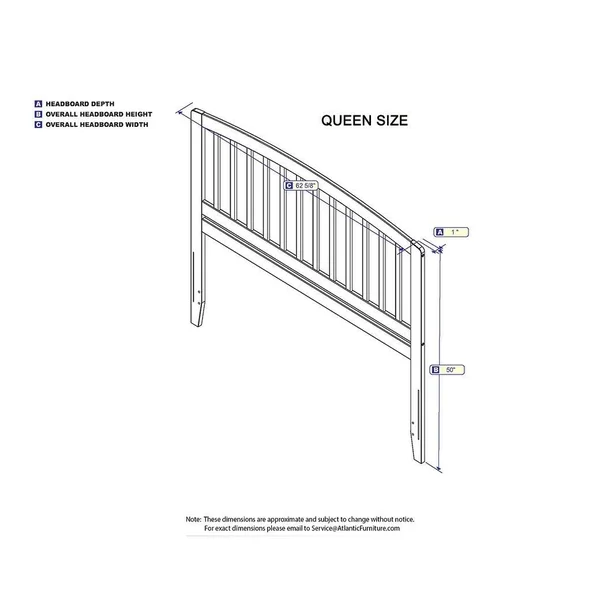 Atlantic Furniture Richmond Headboard, Twin, White, AR288822