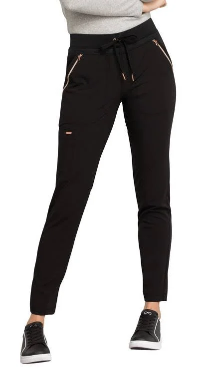 Cherokee Statement Mid Rise Straight Leg Drawstring Scrub Pants
