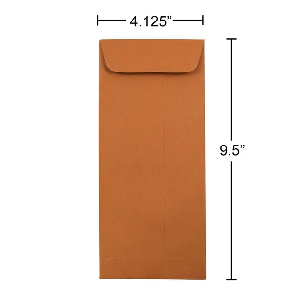 Jam Paper #10 Policy Envelopes - 4 1/8 x 9 1/2, Dark Orange, 1000/Carton (31511354B)