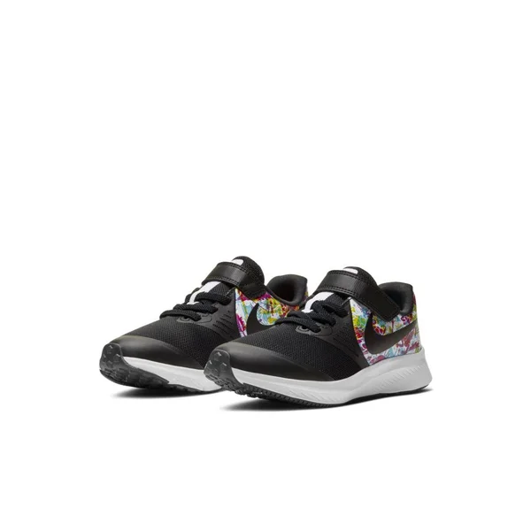 Nike Girls& Star Runner 2 Fable Sneaker - Black, 2.5
