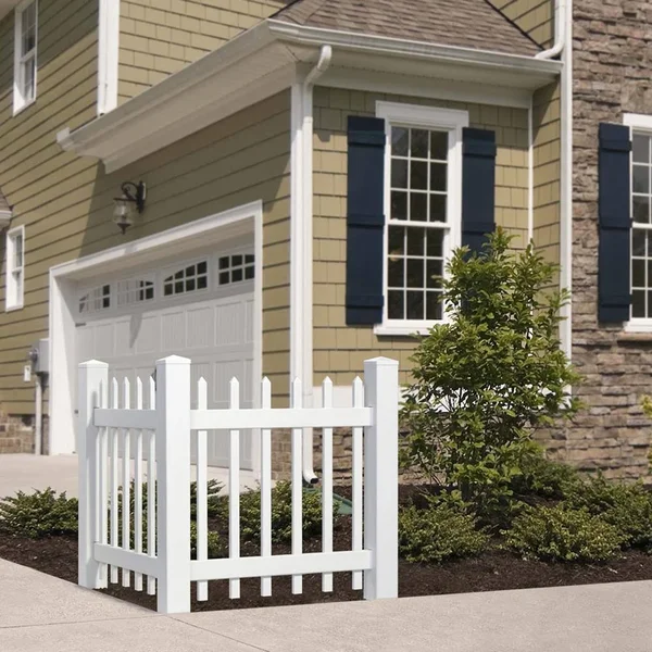 Outdoor Essentials 3.5 ft. H x 3 ft. W White Vinyl Spaced Picket Corner Accent Fence Panel Kit